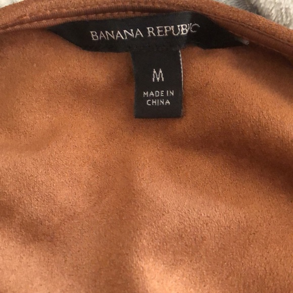 Banana Republic “Vegan” Suede Peplum Wrap Top - Picture 7 of 8